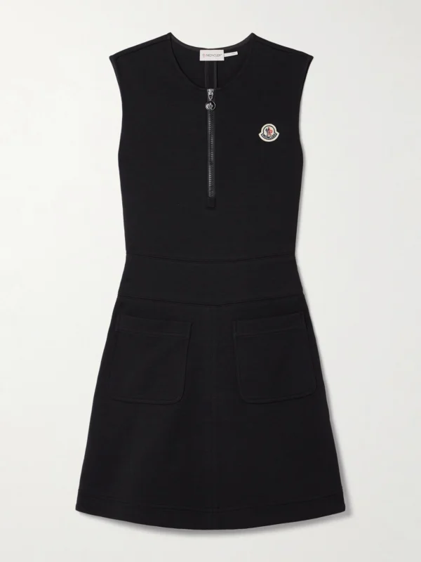 Moncler Cotton-blend Jersey Mini Dress