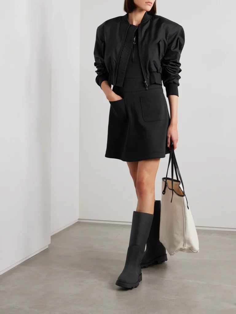 Moncler Cotton-blend Jersey Mini Dress