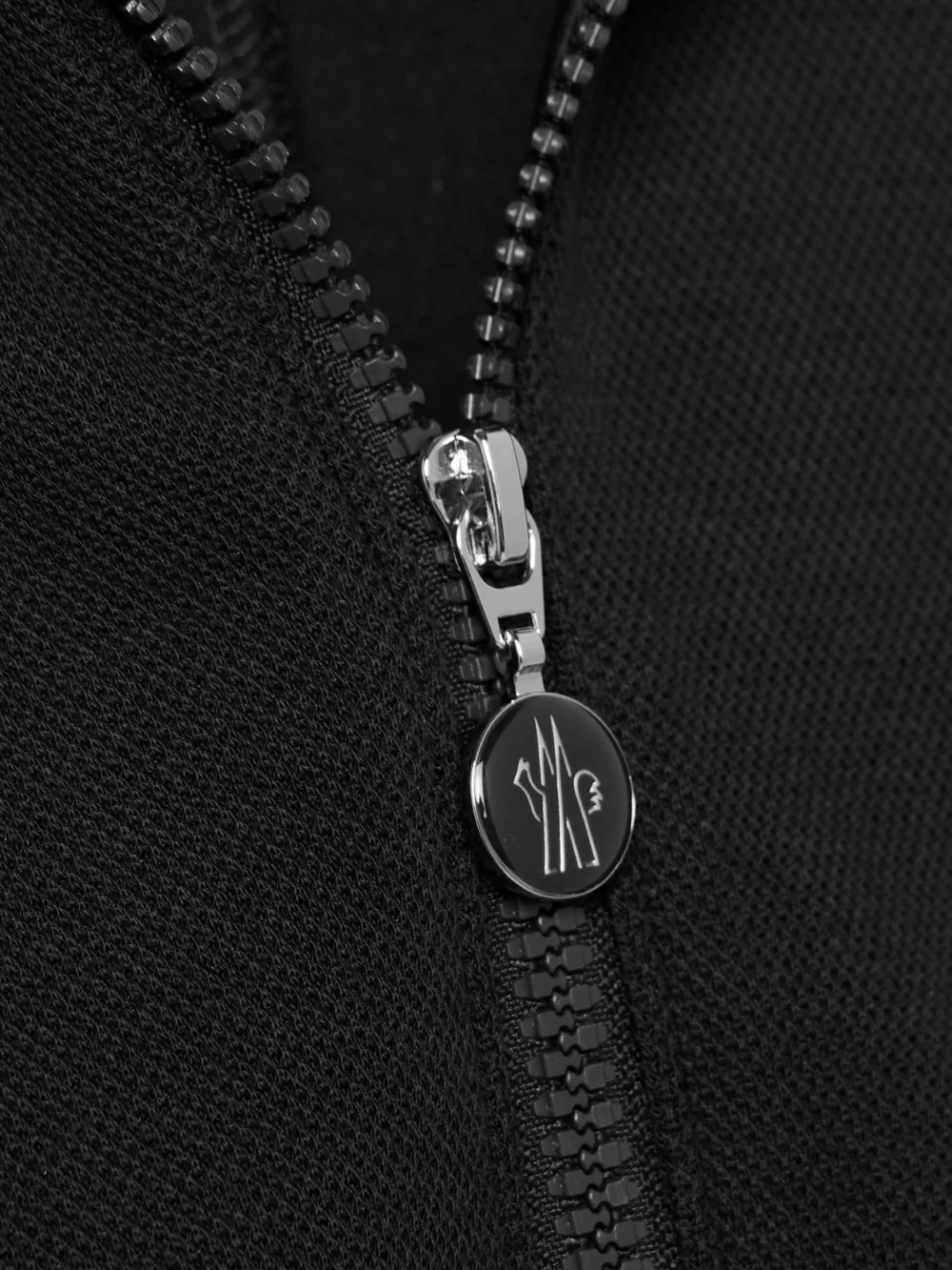 Close-up detail of the Moncler Cotton-blend Piqué Mini Dress
