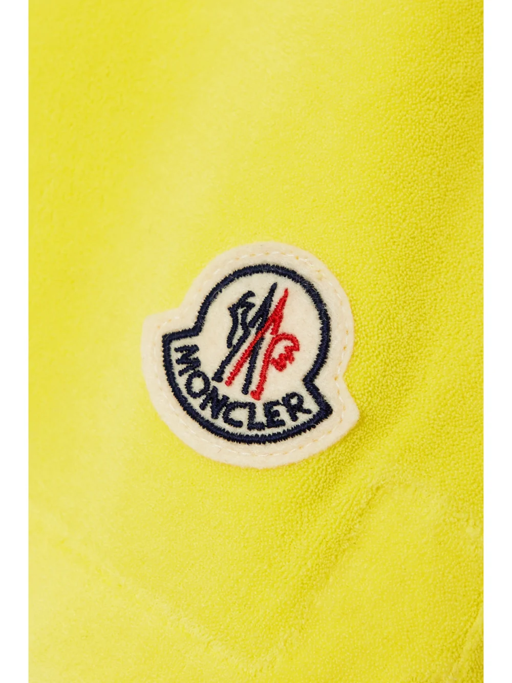 Close-up detail of the Moncler Cotton-blend Terry Shorts
