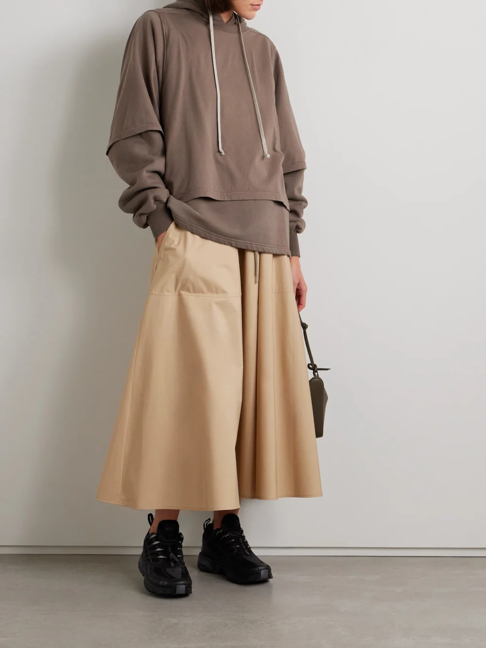 Moncler Cotton-poplin Maxi Skirt, worn by a model