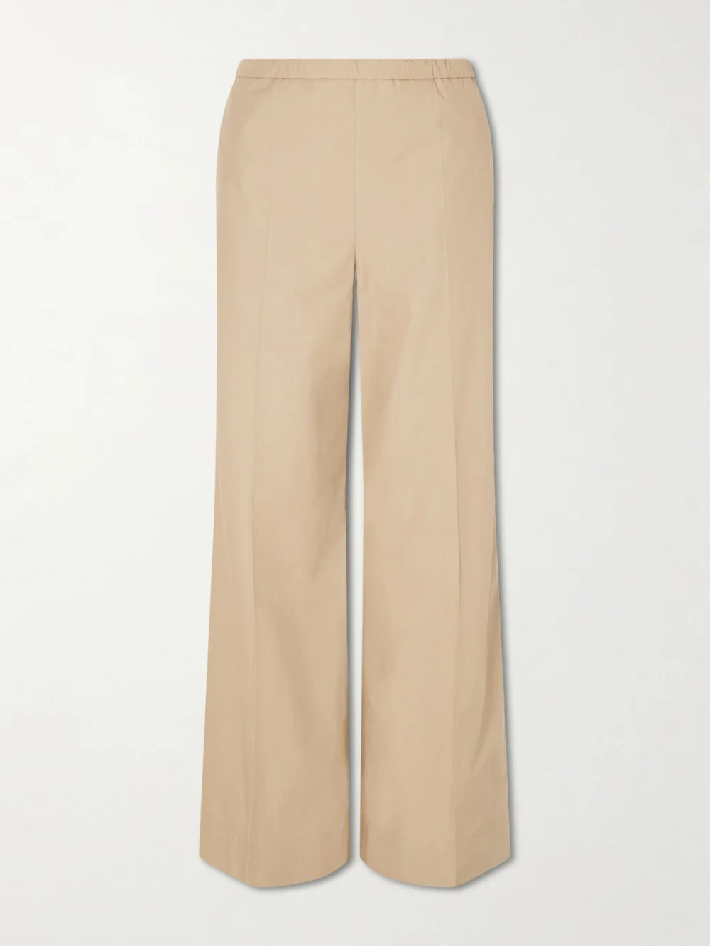 Moncler Cotton-poplin Wide-leg Pants in camel