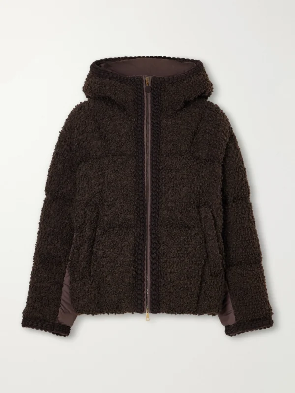 Moncler Cristallin Shell-trimmed Wool-blend Bouclé Jacket