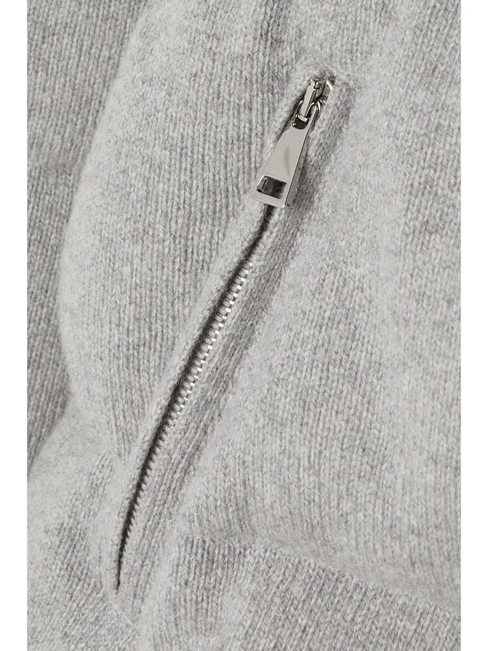 Close-up detail of the Moncler Daval Hooded Quilted Cashmere-blend Down Jacket