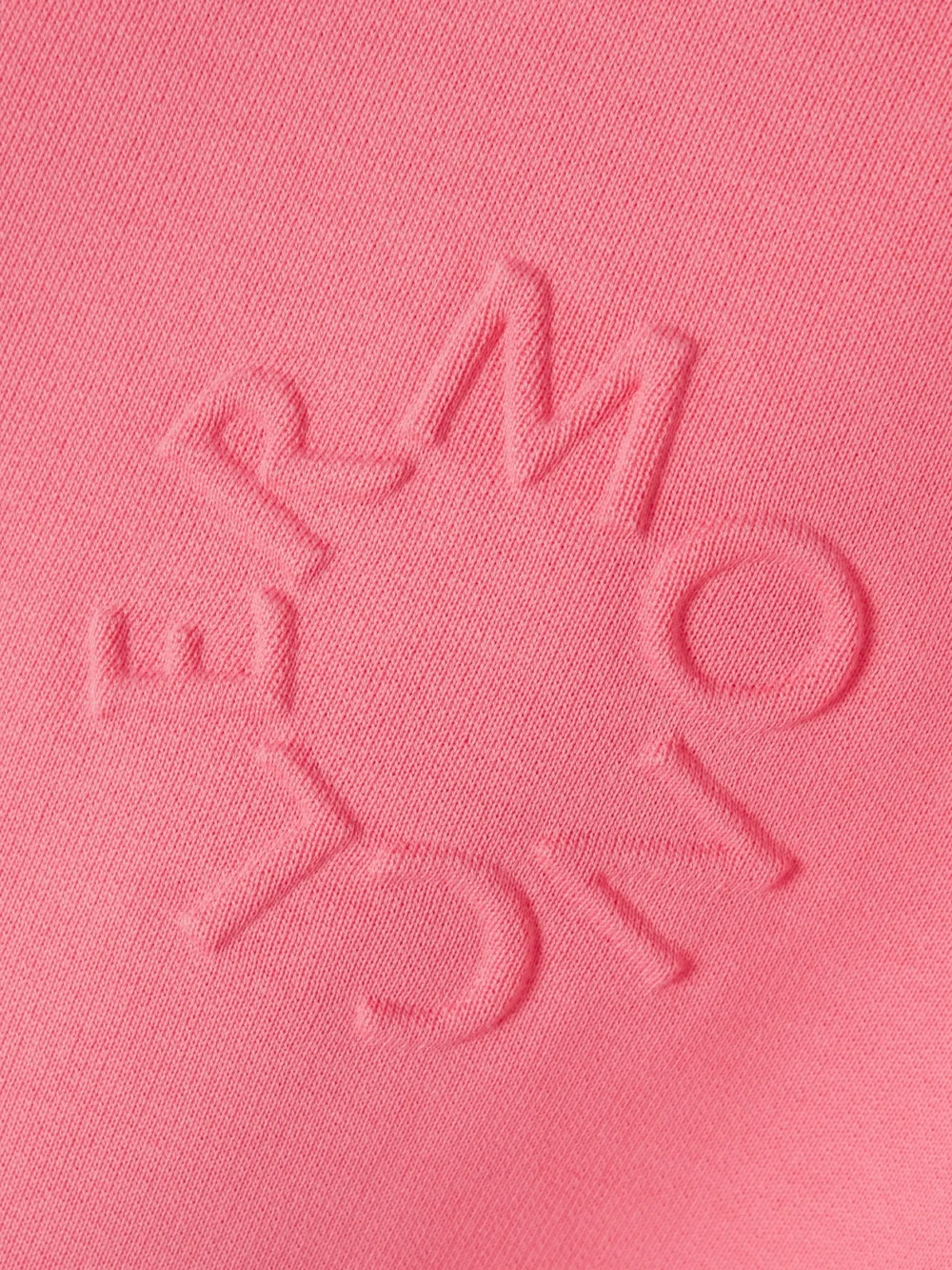 Close-up detail of the Moncler Debossed Cotton-jersey Sweatshirt
