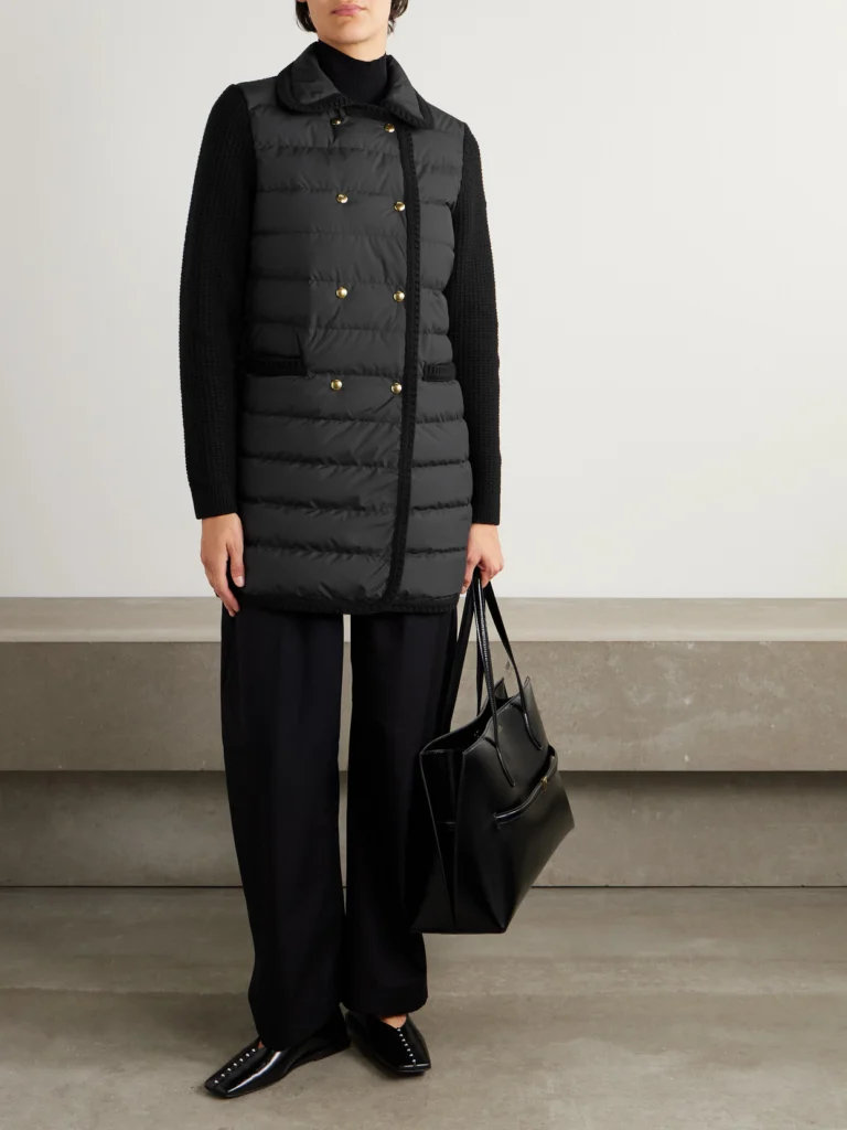 Moncler Double-breasted Wool and Cashmere-blend and Quilted Shell Down Cardigan.