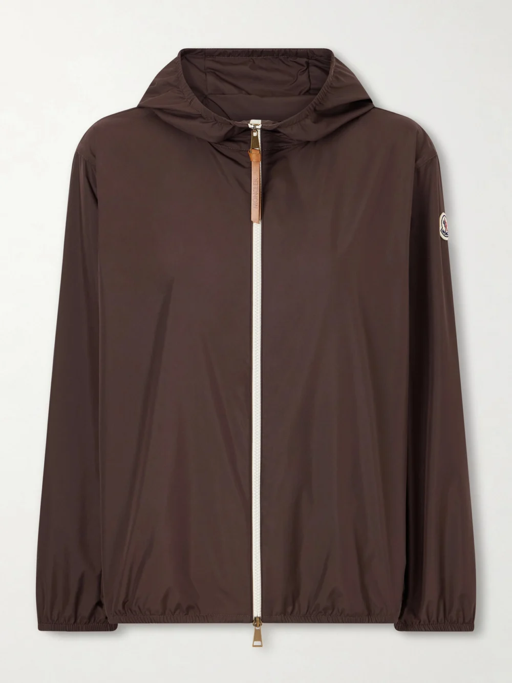Moncler Fegeos Logo-appliquéd Hooded Shell Jacket in brown