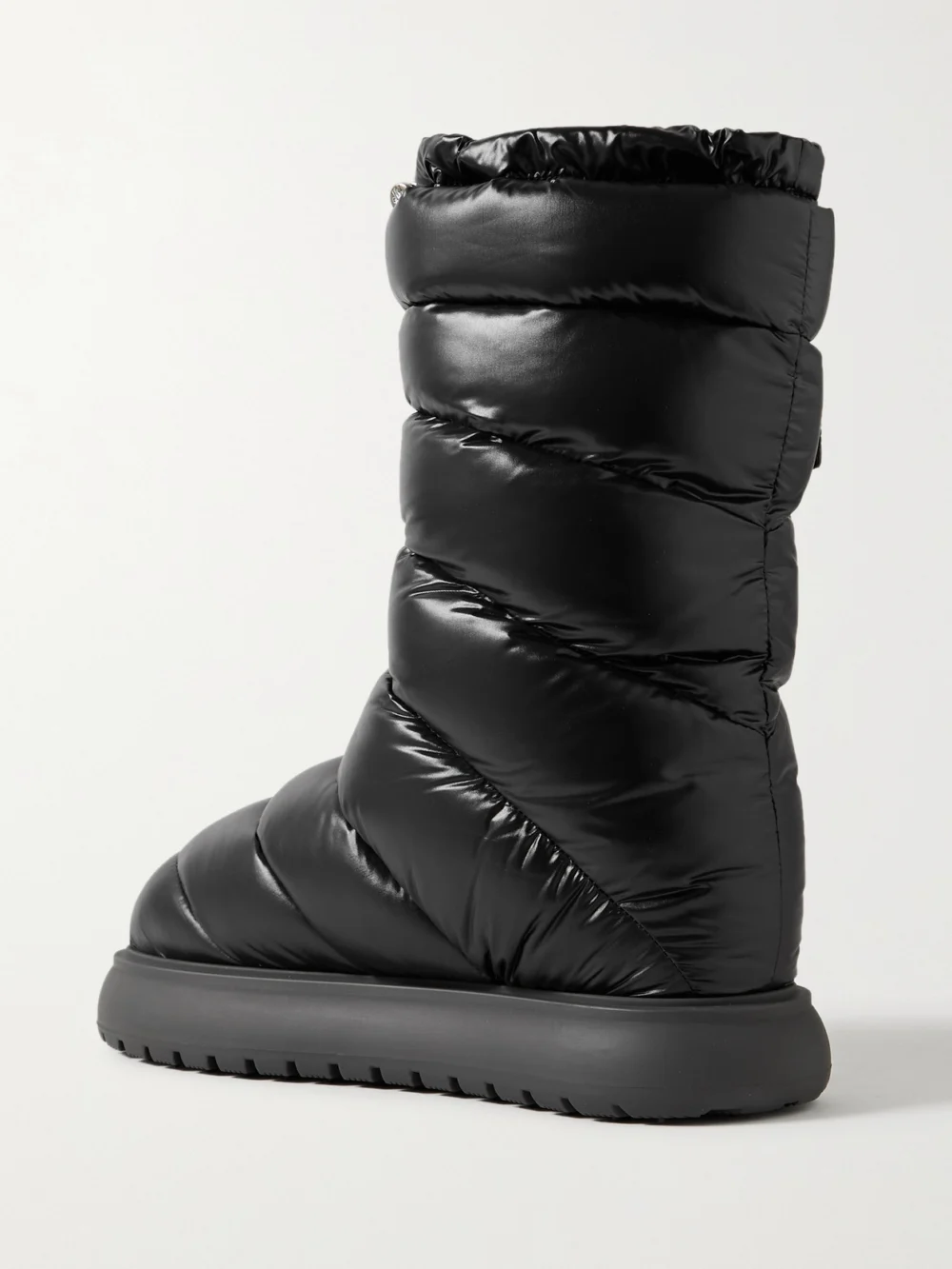 Back view of the Moncler Gaia Quilted Shell Boots