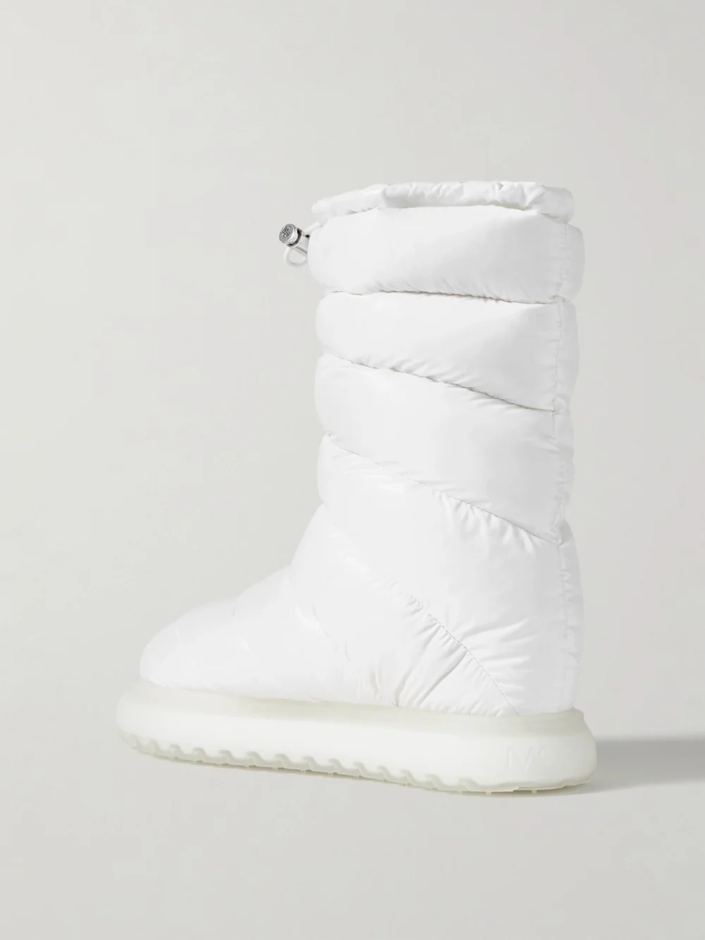 Back view of the Moncler Gaia Quilted Shell Boots