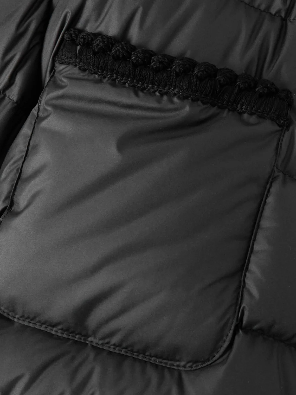 Close-up detail of the Moncler Gencay Quilted Shell Down Jacket