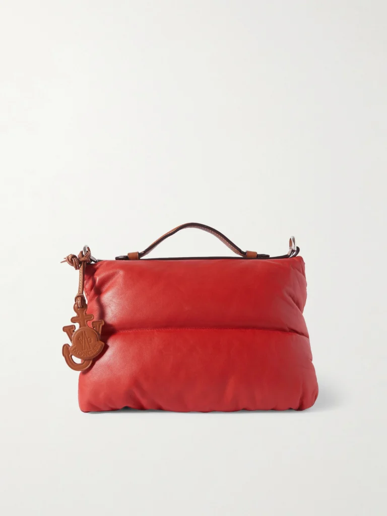 Moncler Genius + 1 Jw Anderson Quilted Padded Shell and Leather Tote