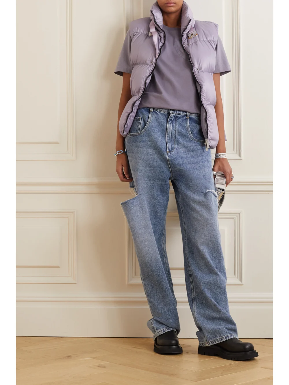 Moncler Genius + 1017 Alyx 9sm Printed Cotton-jersey T-shirt, worn by a model