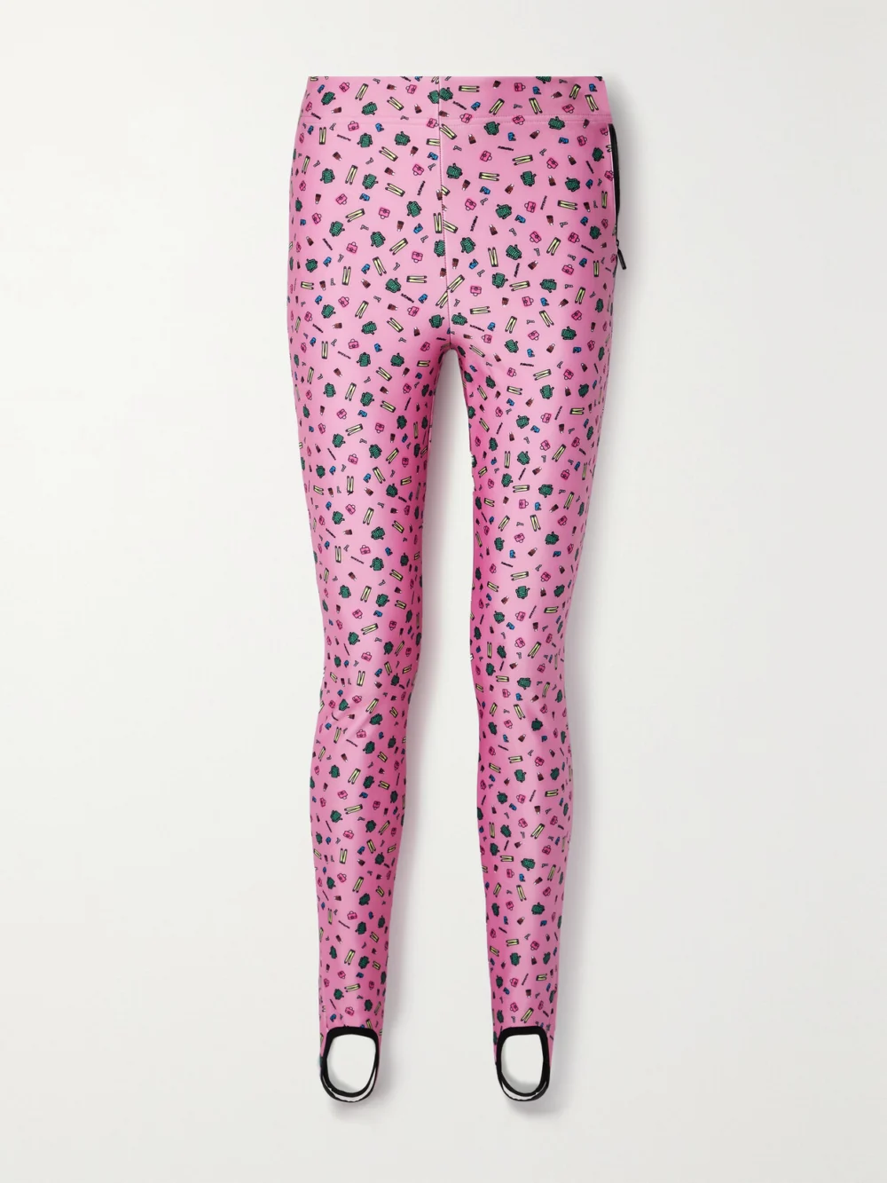 Moncler Genius + 3 Moncler Grenoble Printed Stretch-jersey Stirrup Pants in pink