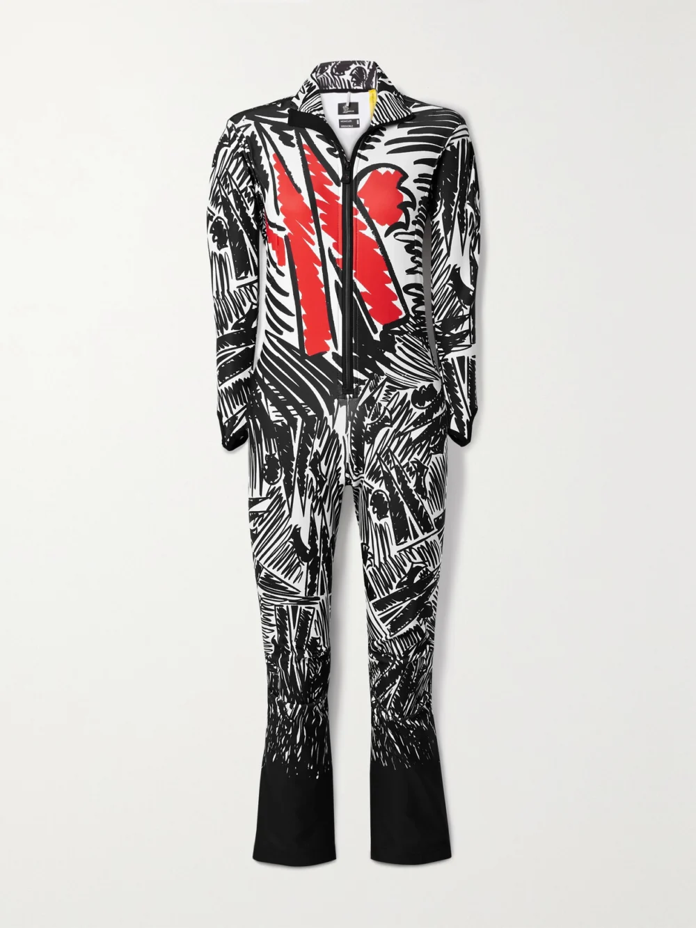 Moncler Genius + 3 Moncler Grenoble Tuta Printed Stretch-shell Ski Suit in black