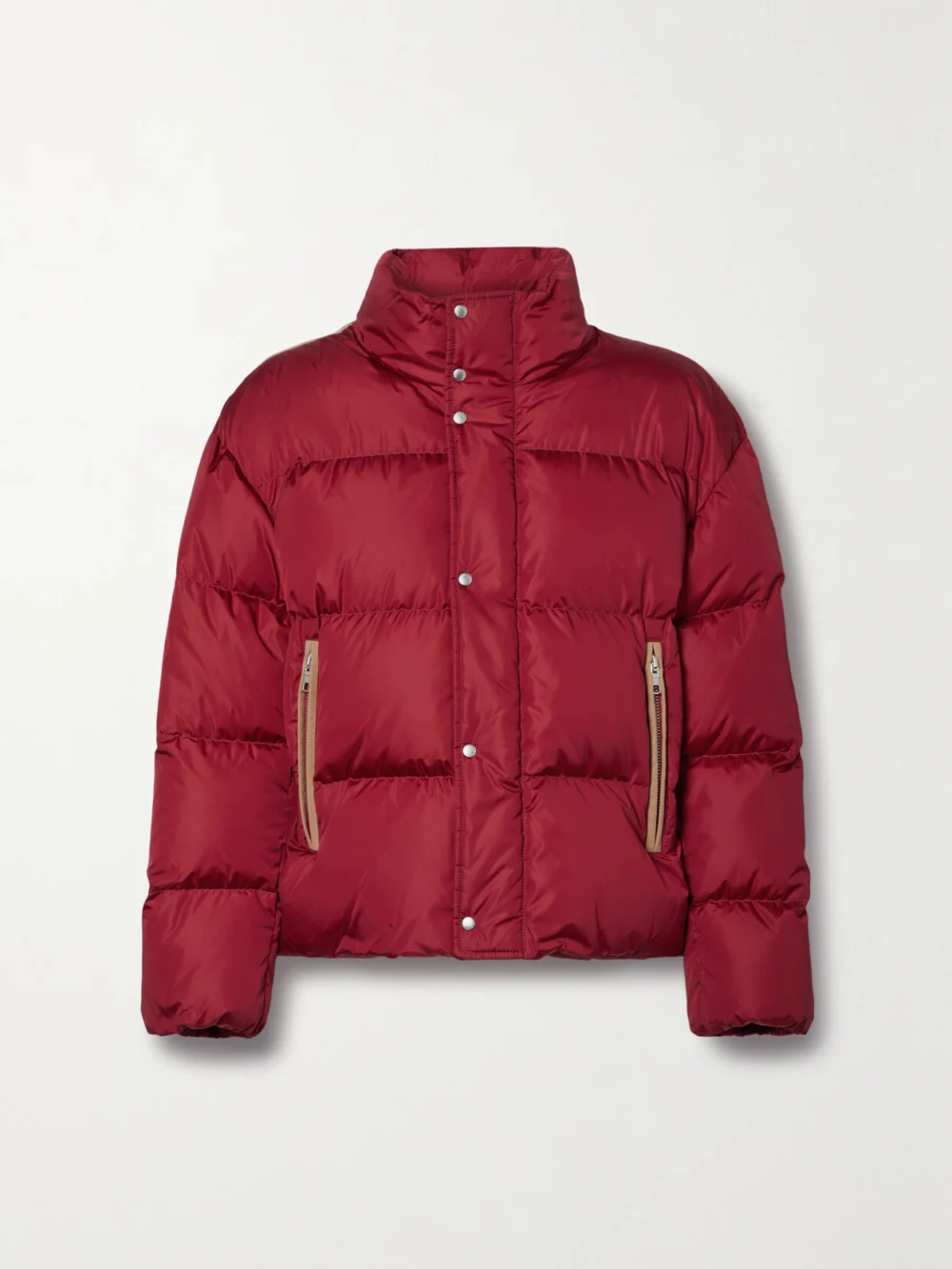 Moncler Genius + 8 Palm Angels Color-block Quilted Shell Down Jacket in claret