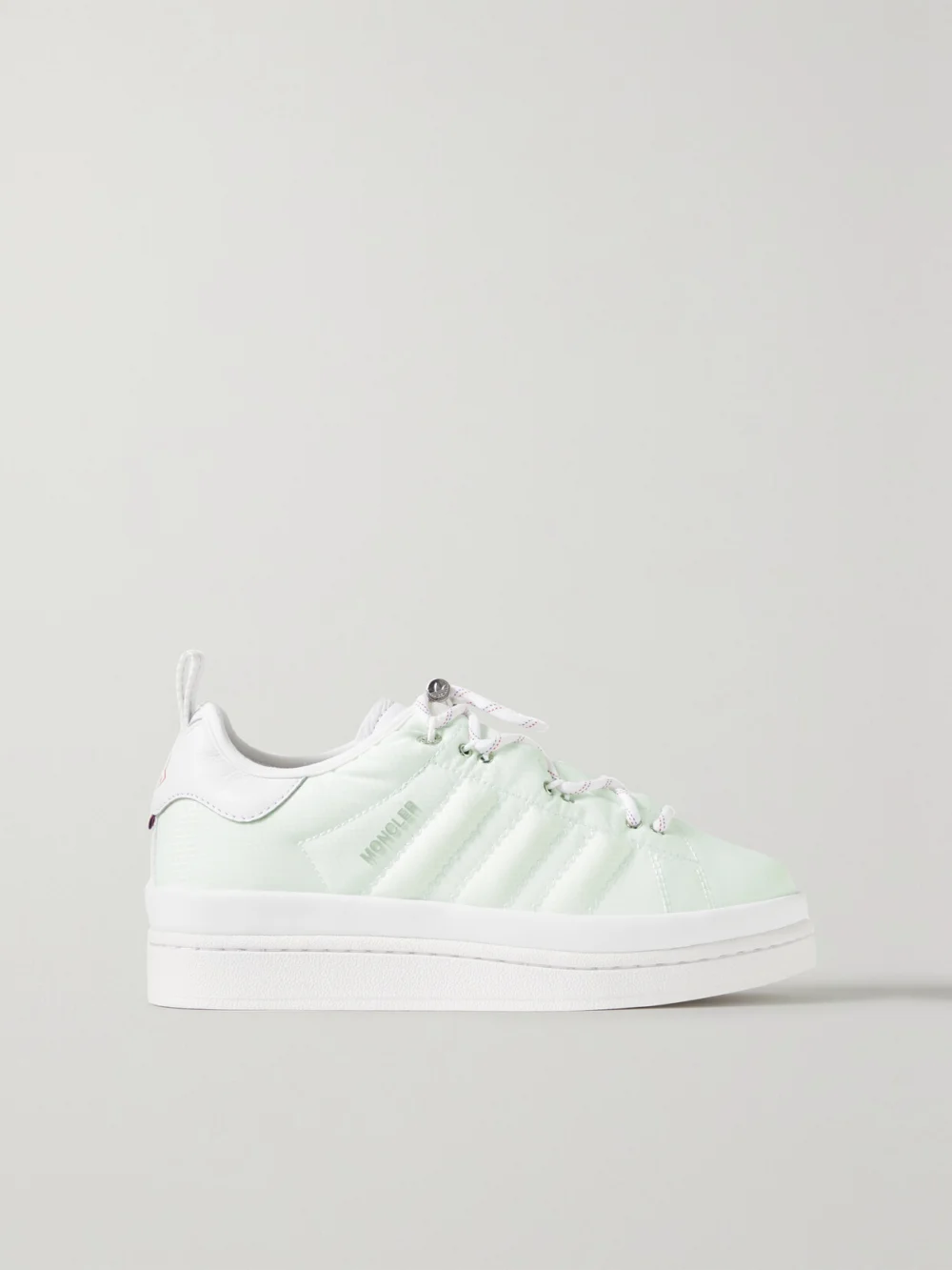Moncler Genius + Adidas Originals Campus Leather-trimmed Ripstop Sneakers in white