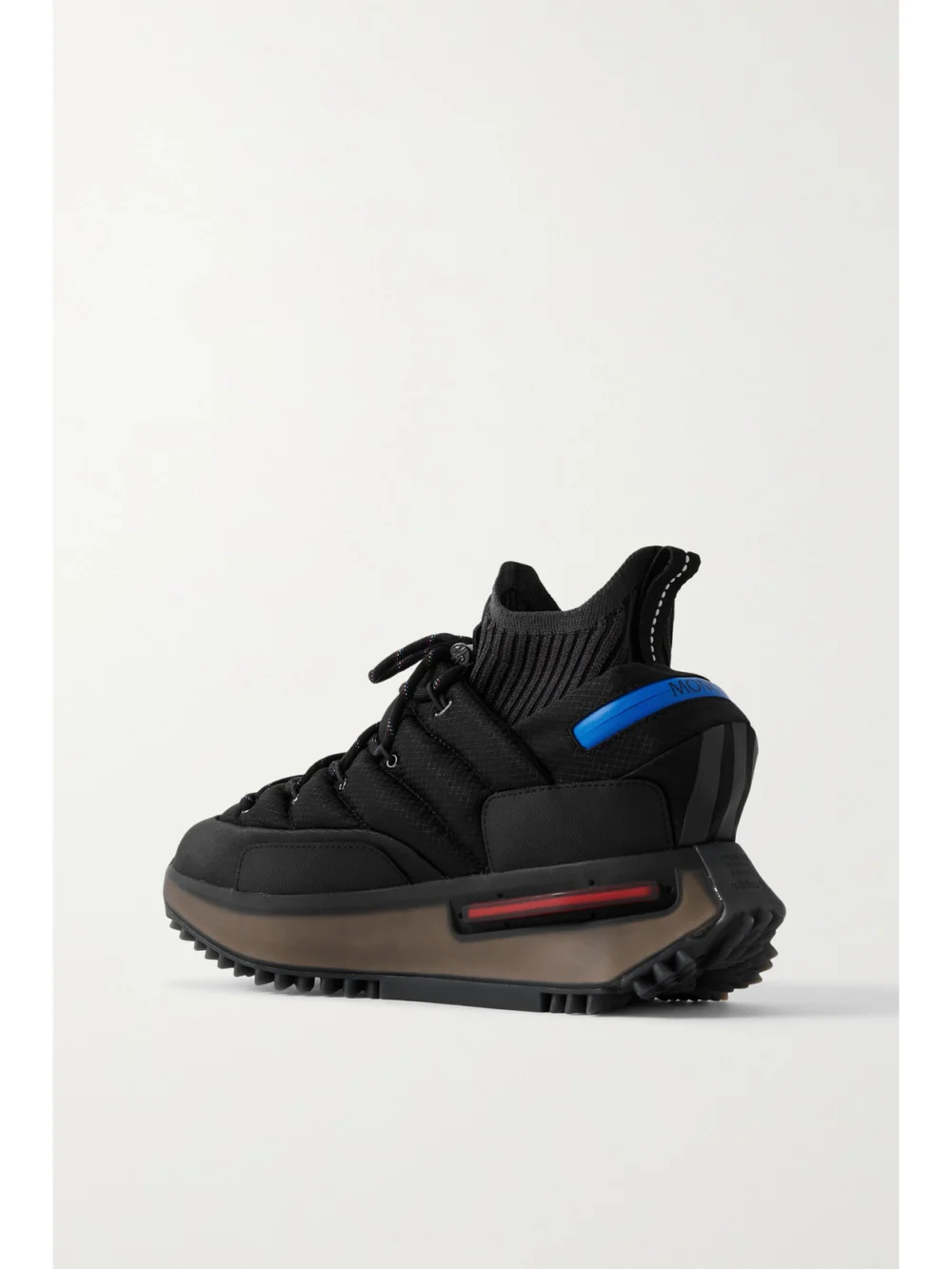 Back view of the Moncler Genius + Adidas Originals Rubber-trimmed Padded Ripstop Sneakers