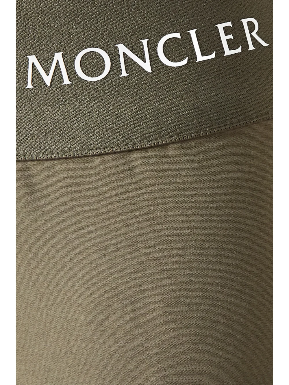 Close-up detail of the Moncler Genius + Hyke Tech-jersey Leggings