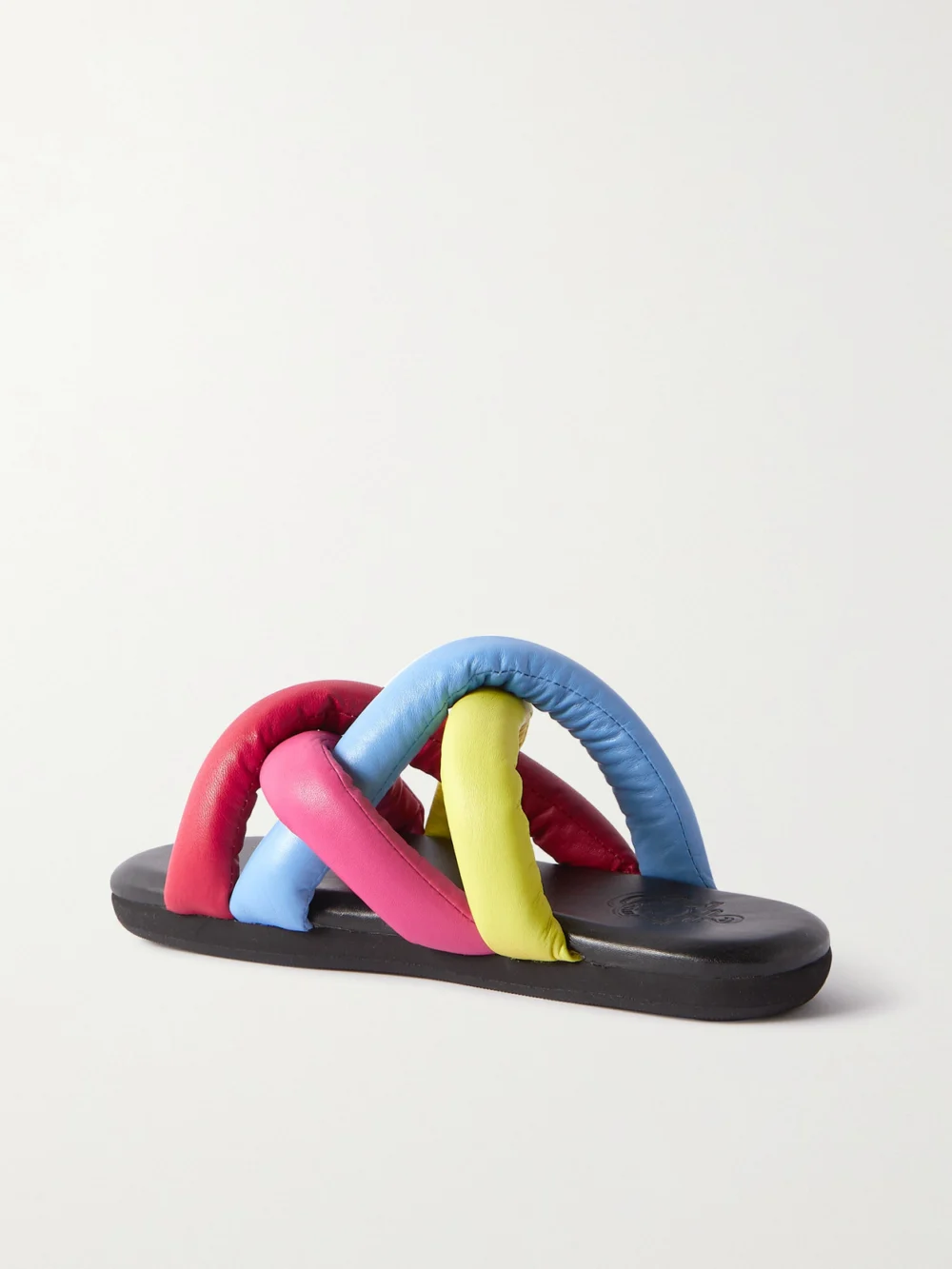 Back view of the Moncler Genius + Jw Anderson Jbraided Leather Slides