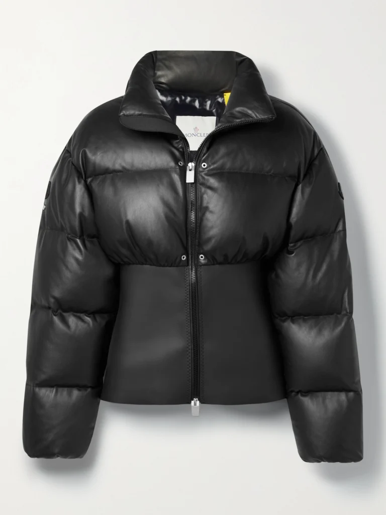 Moncler Genius Yongal Quilted Leather and Neoprene Down Jacket