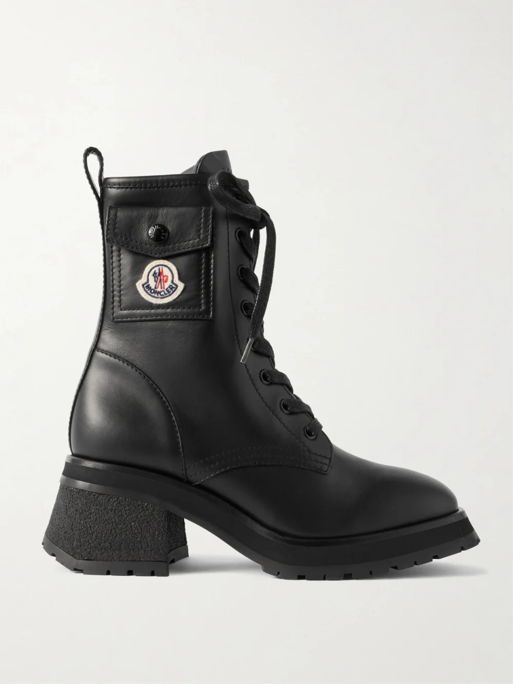 Moncler Gigi Leather Ankle Boots in black