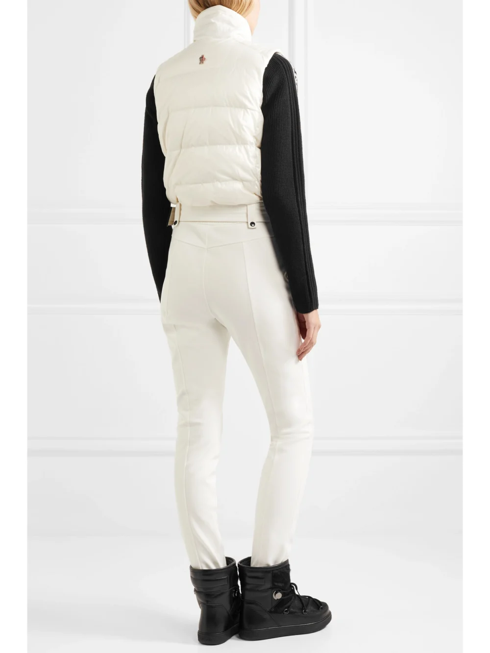 Back view of the Moncler Grenoble Belted Quilted Padded Shell Ski Suit