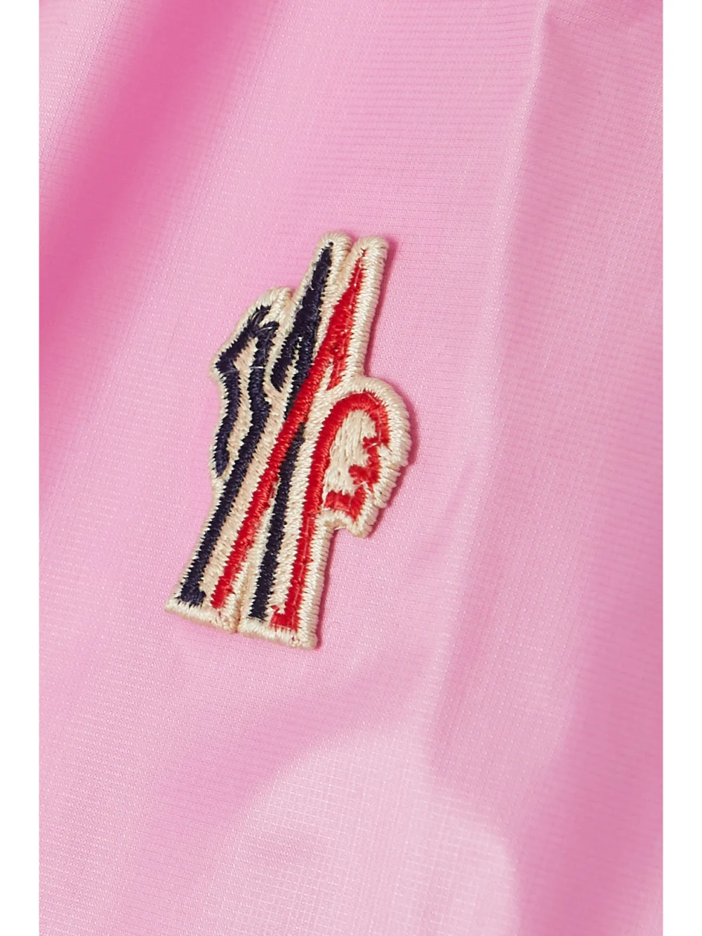Close-up detail of the Moncler Grenoble Crozat Hooded Shell Jacket