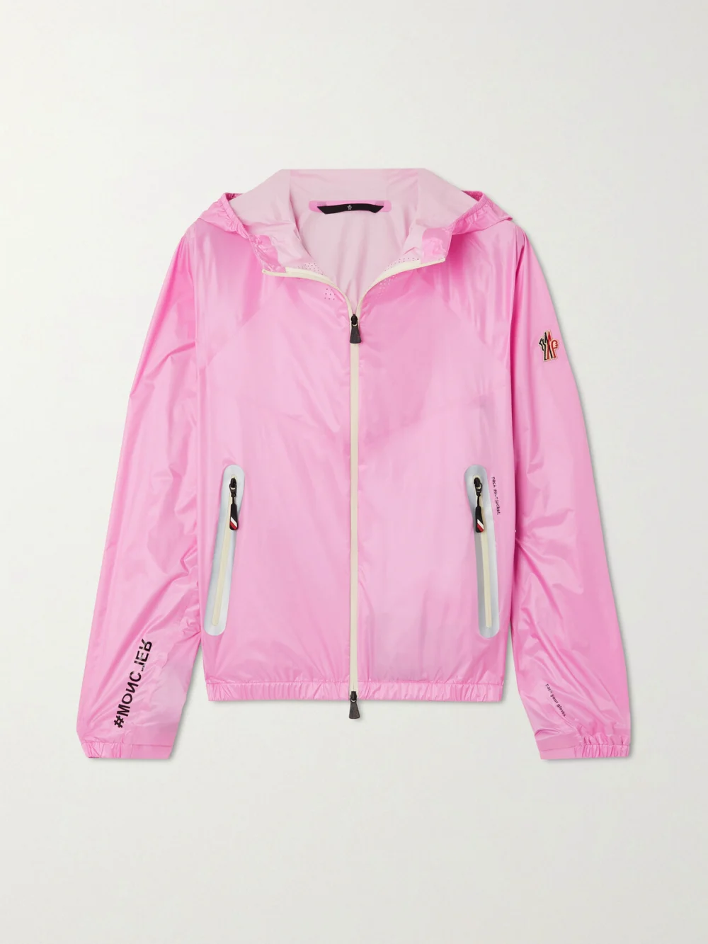 Moncler Grenoble Crozat Hooded Shell Jacket in pink