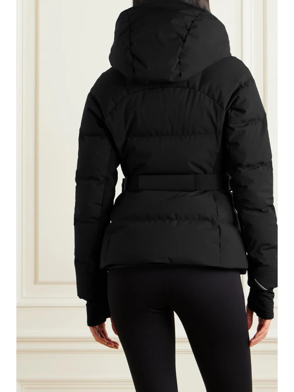 Back view of the Moncler Grenoble Guyane Hooded Down Ski Jacket