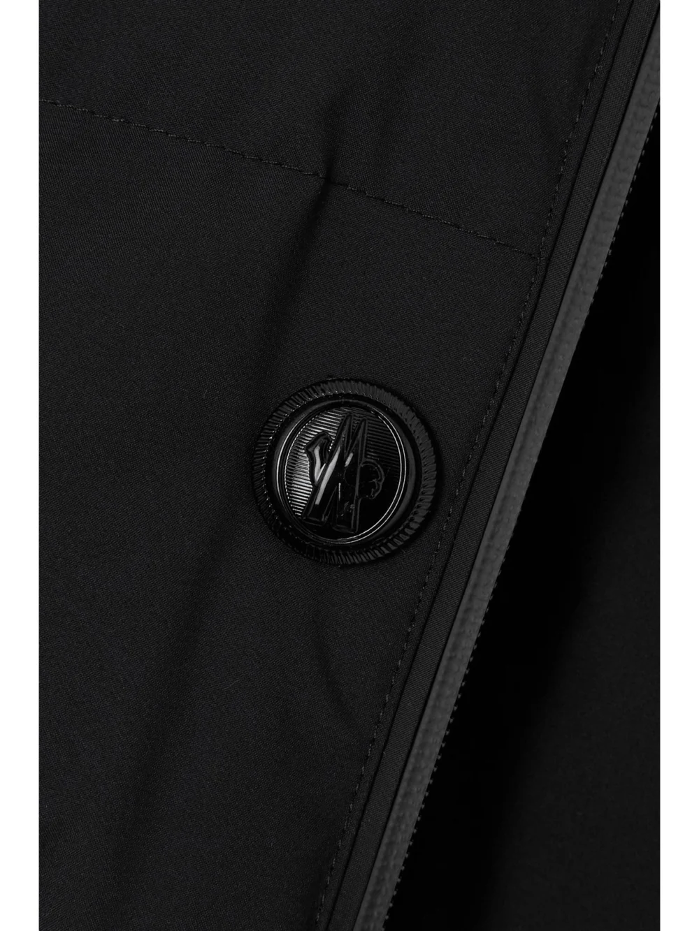 Close-up detail of the Moncler Grenoble Guyane Hooded Down Ski Jacket