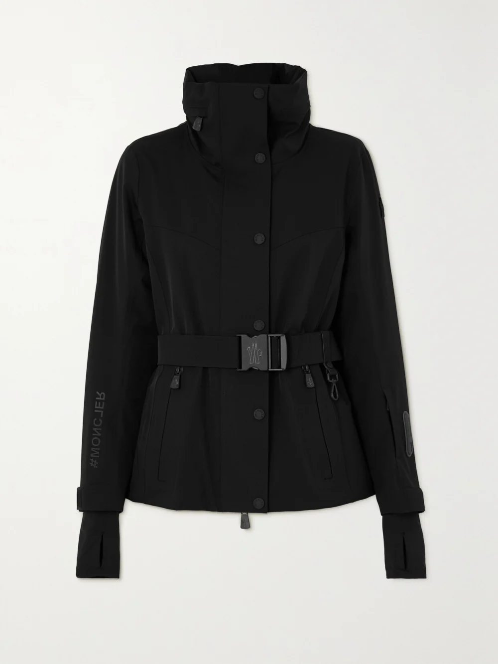Moncler Grenoble Hainet Belted Stretch-twill Ski Jacket in black