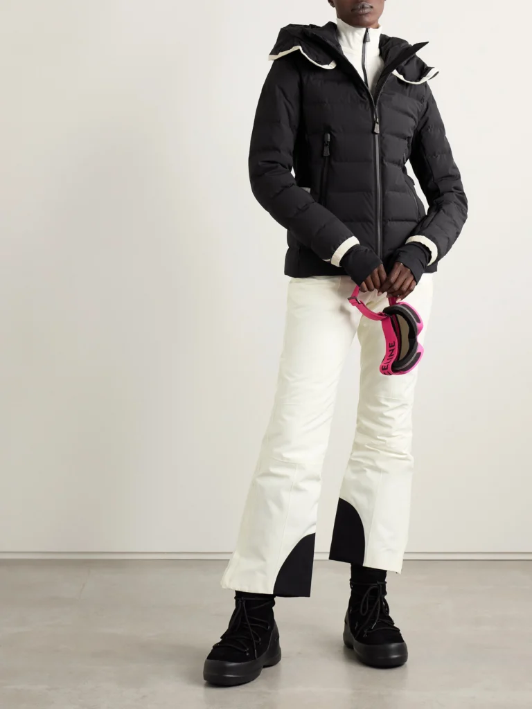 Moncler Grenoble Lamoura Hooded Grosgrain-trimmed Quilted Down Ski Jacket