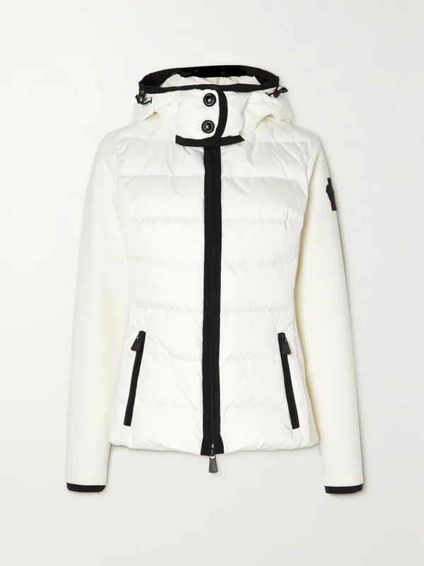 Moncler Grenoble Lamoura Hooded Grosgrain-trimmed Quilted Down Ski Jacket