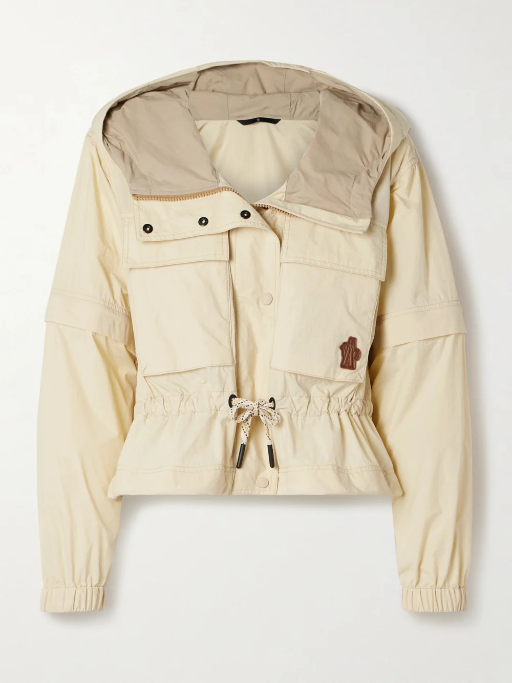 Moncler Grenoble Limosee Hooded Crinkled-shell Jacket in white