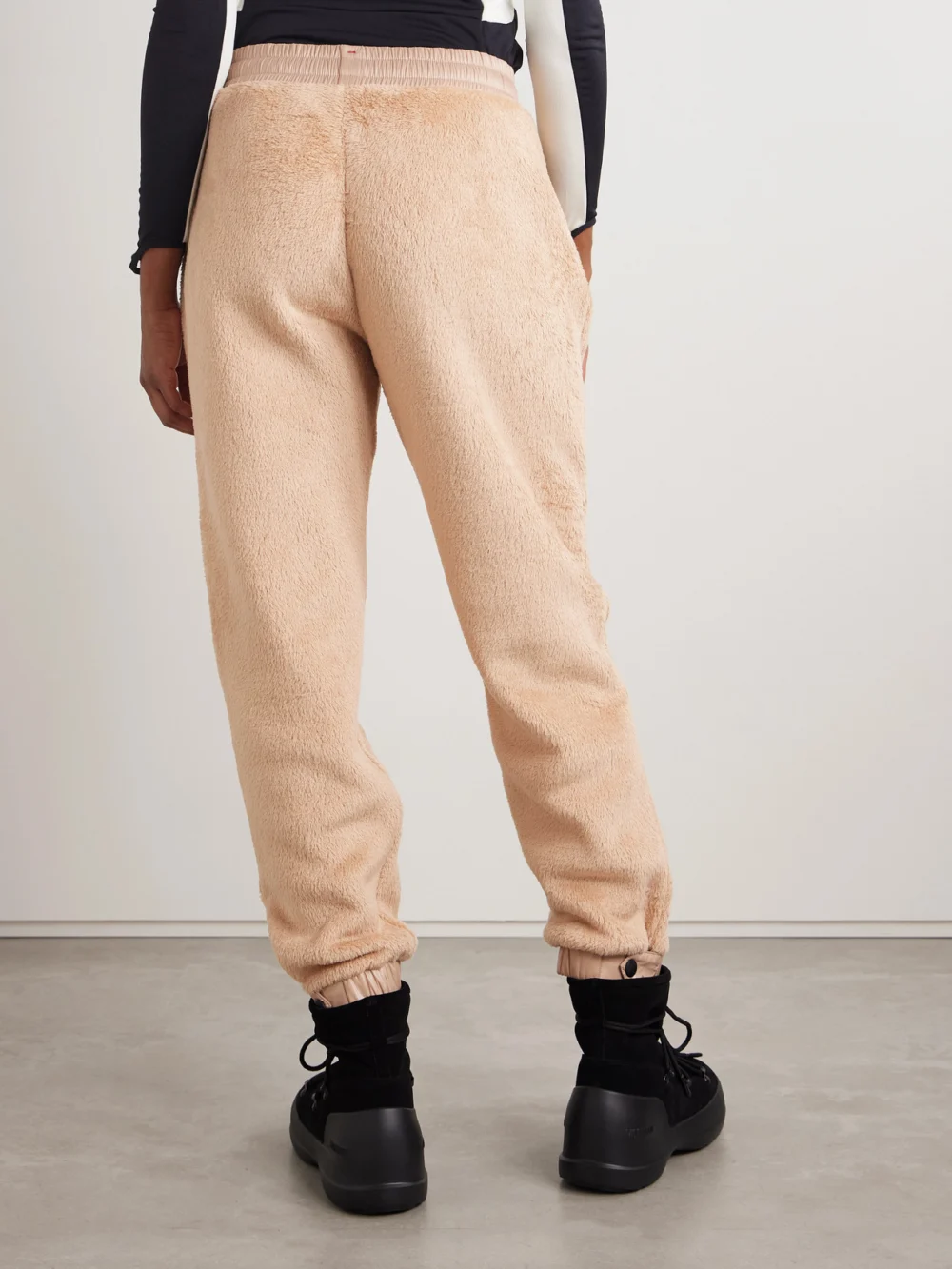 Back view of the Moncler Grenoble Nylon Laqué-trimmed Polartec® Fleece Tapered Track Pants