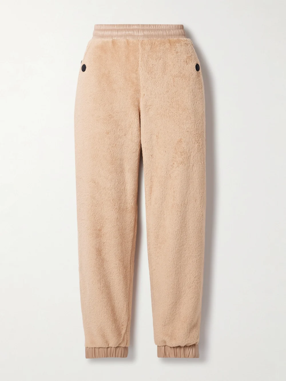 Moncler Grenoble Nylon Laqué-trimmed Polartec® Fleece Tapered Track Pants in beige