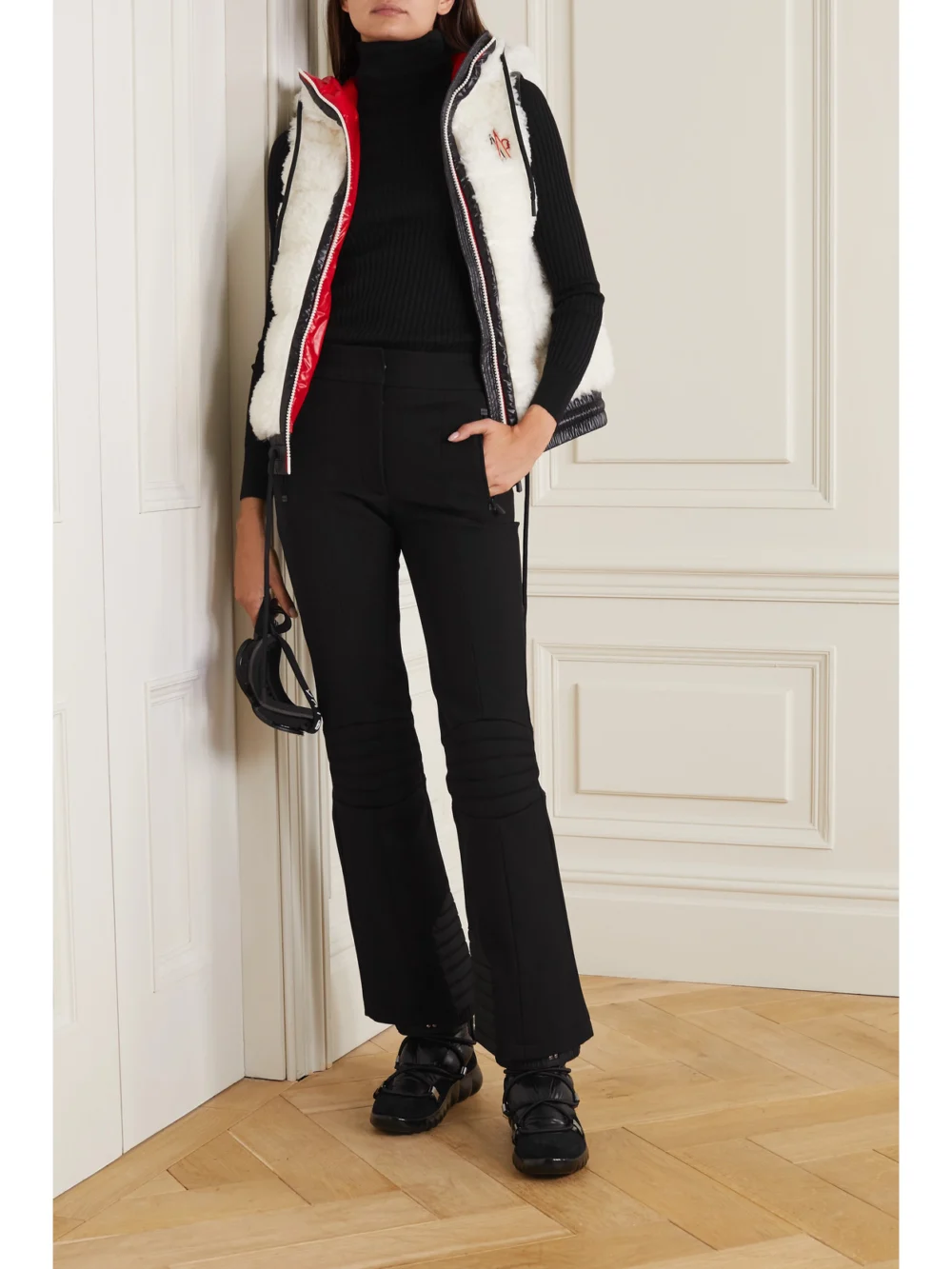 Moncler Grenoble Sportivo Stretch-twill Bootcut Ski Pants, worn by a model