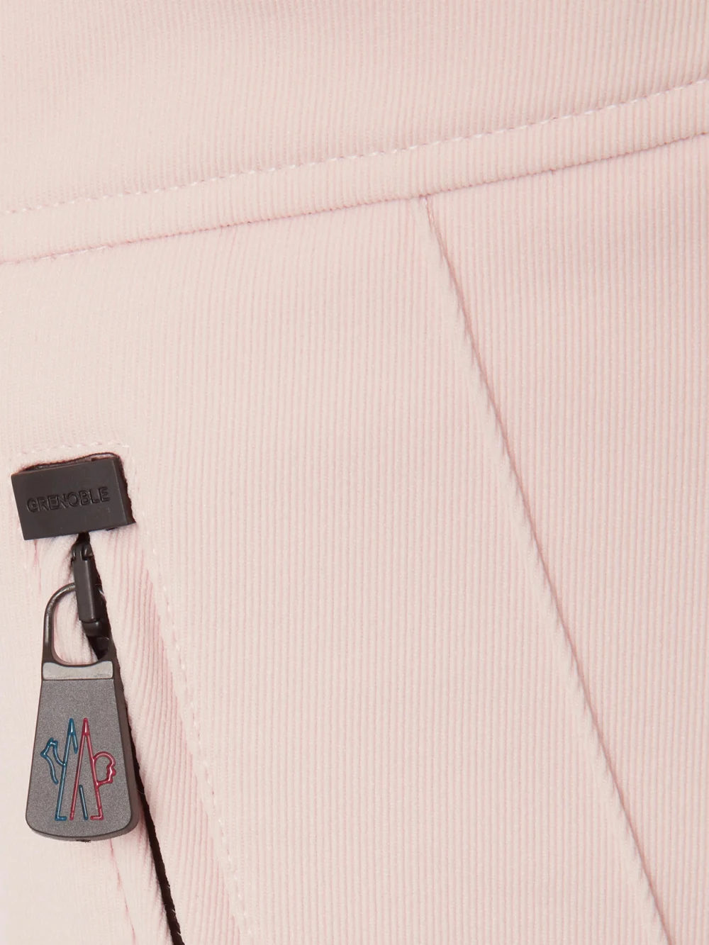 Close-up detail of the Moncler Grenoble Sportivo Stretch-twill Slim-leg Ski Pants