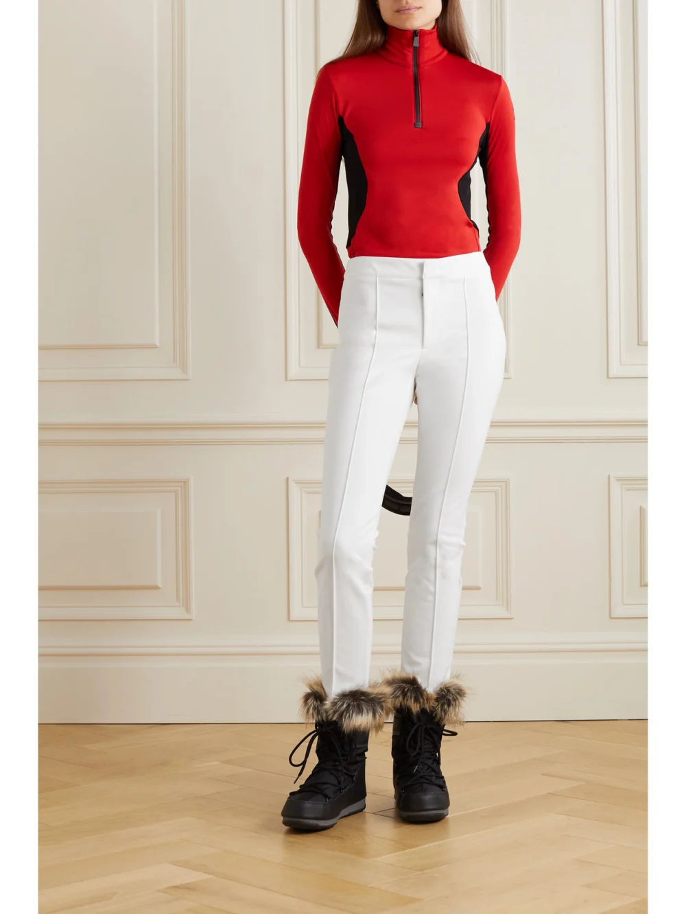 Moncler Grenoble Tech-twill Stirrup Ski Pants, worn by a model