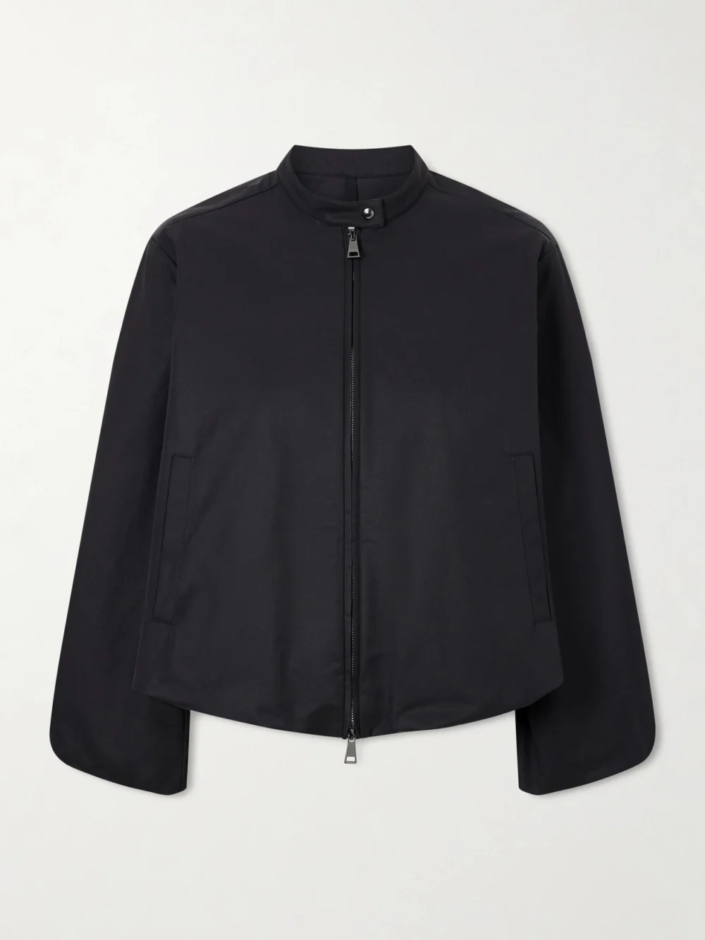 Moncler Gruissan Appliquéd Cotton-blend Bomber Jacket in black