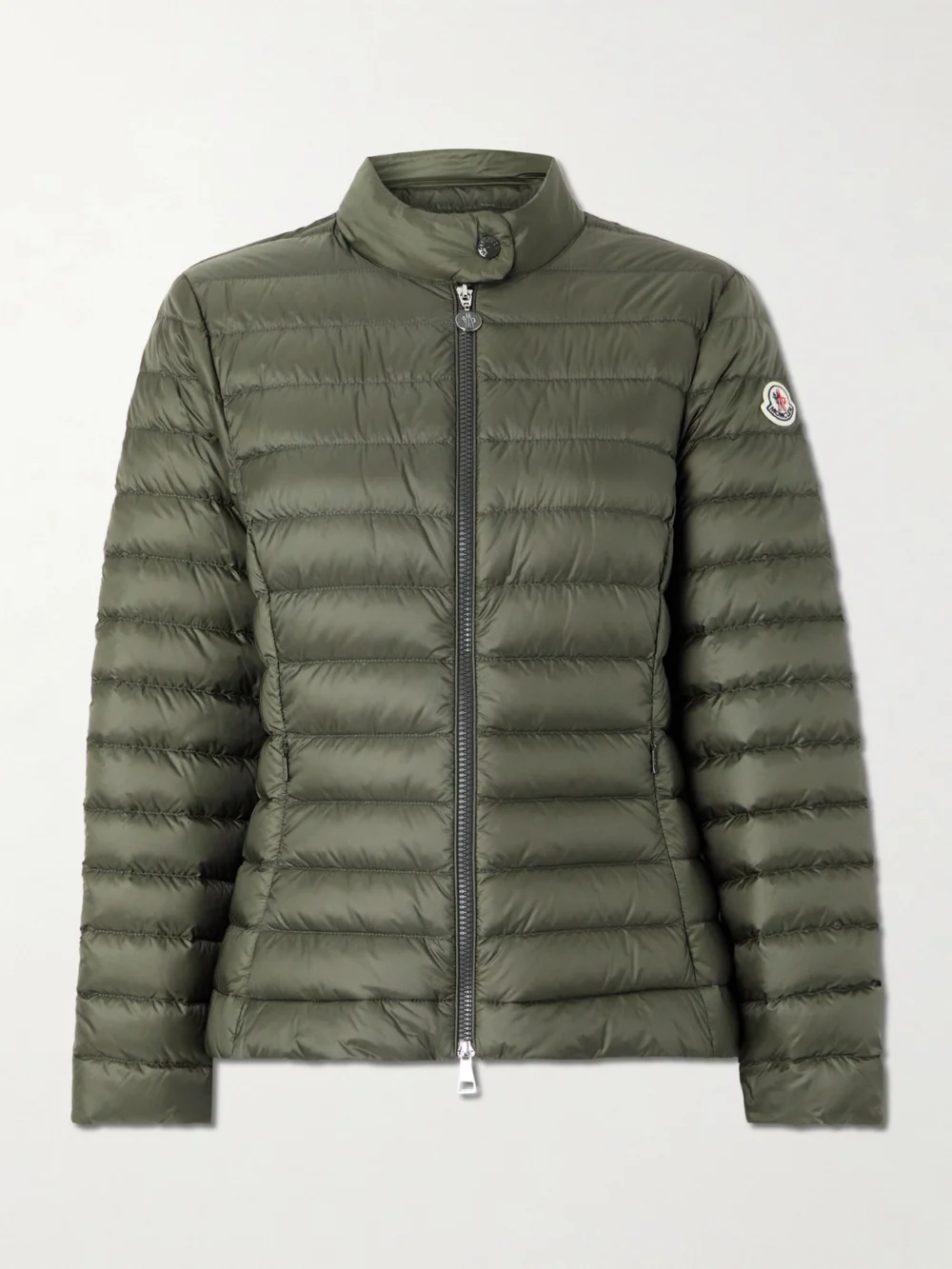 Moncler Igelle Padded Quilted Shell Down Jacket in dark green
