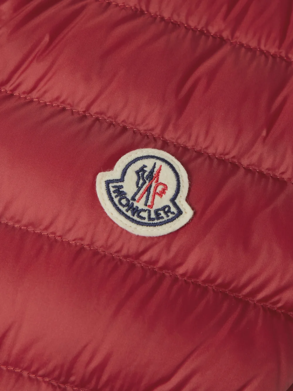Close-up detail of the Moncler Igens Quilted Padded Shell Down Vest