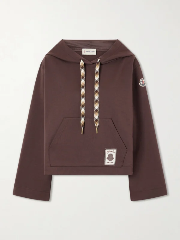 Moncler Logo-appliquéd Cotton-blend Hoodie