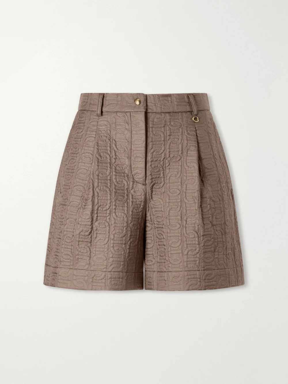 Moncler Logo-printed Jacquard Shorts in light brown