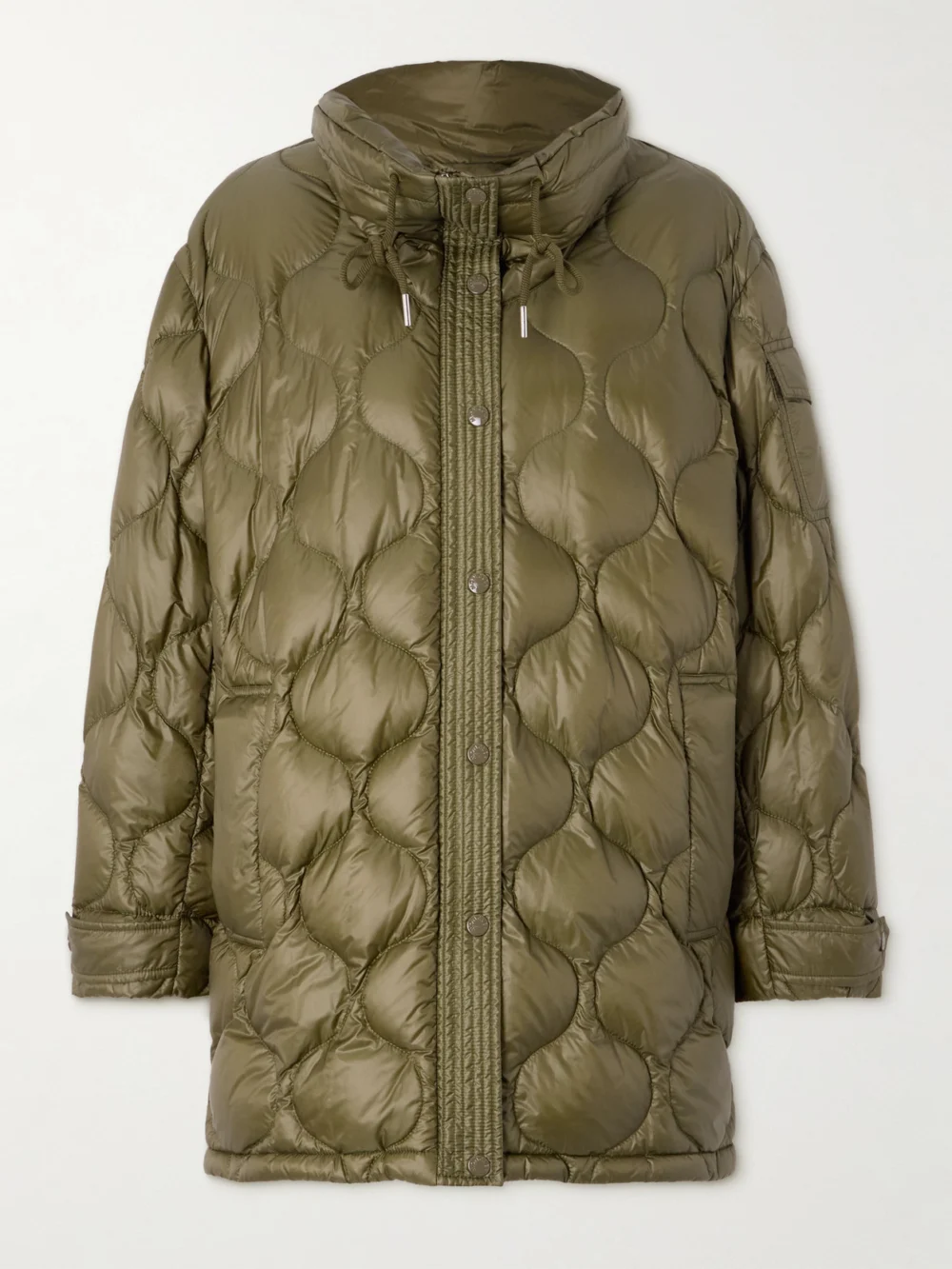 Moncler Lombi Quilted Micro-ripstop Down Parka in green