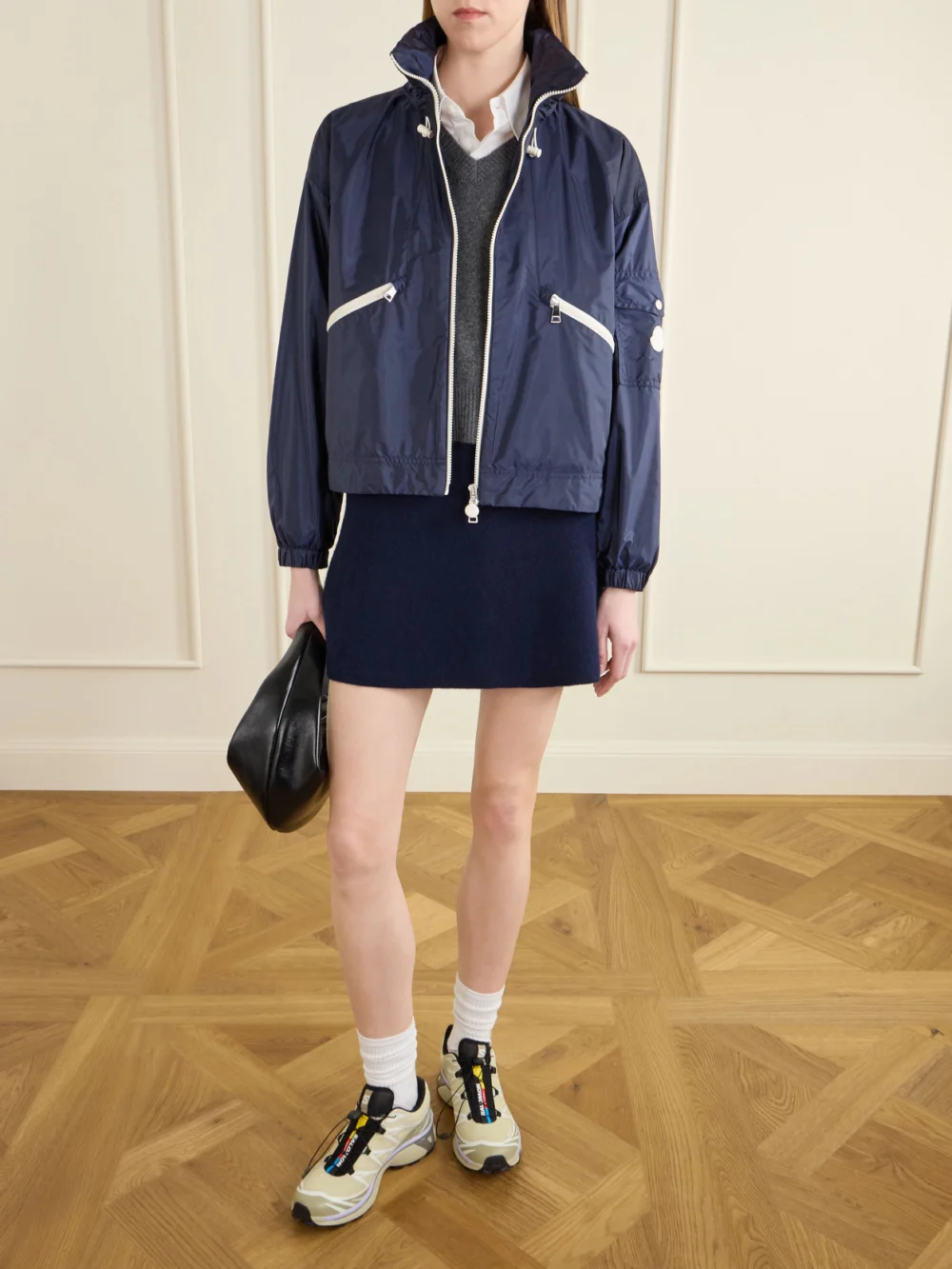 Moncler Marmacy Shell Jacket, worn by a model