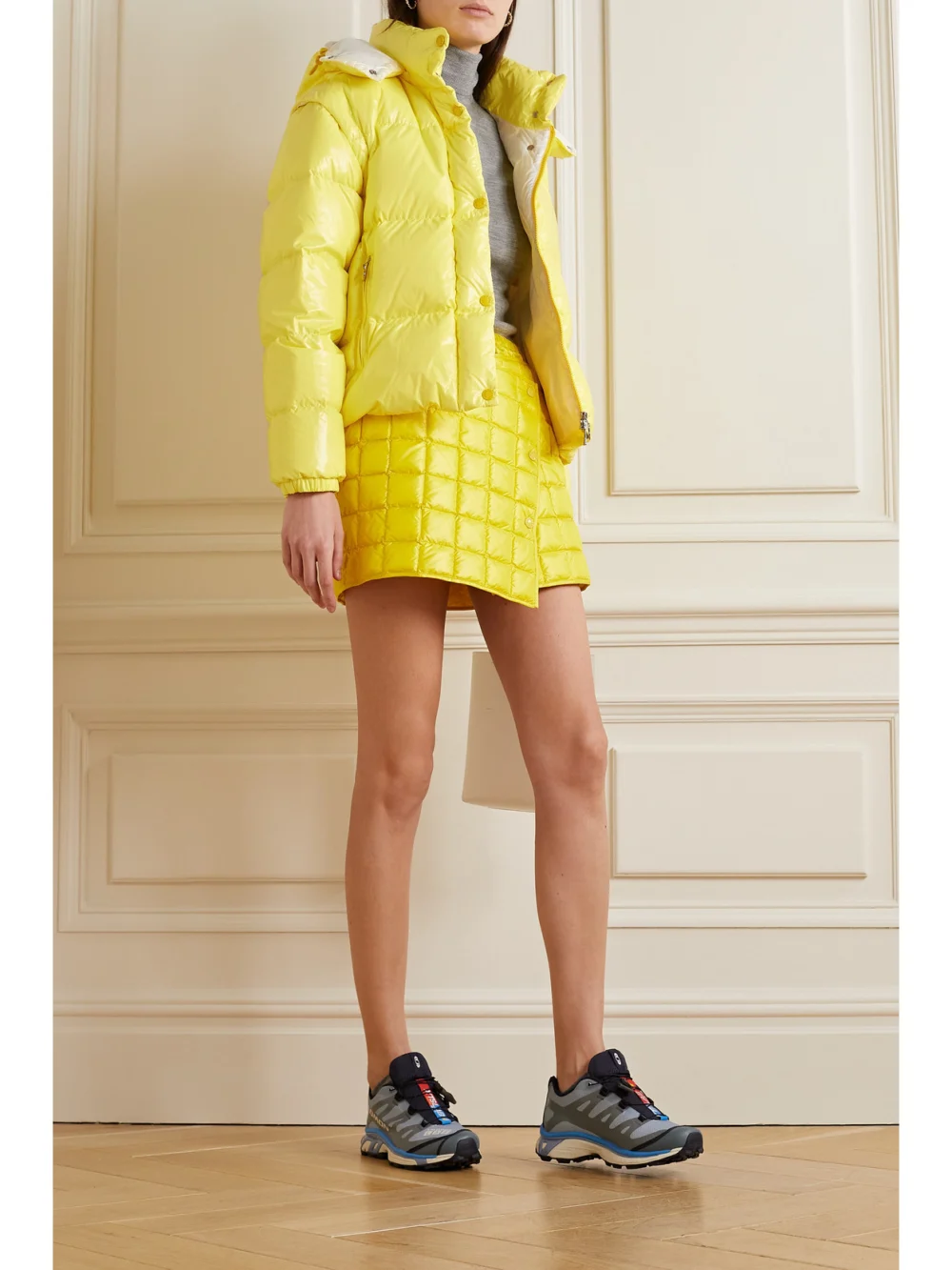 Moncler Mauleon Convertible Quilted Cotton-blend Shell Down Jacket, worn by a model