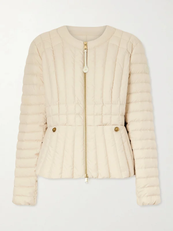 Moncler Menthe Appliquéd Padded Quilted Shell Down Jacket