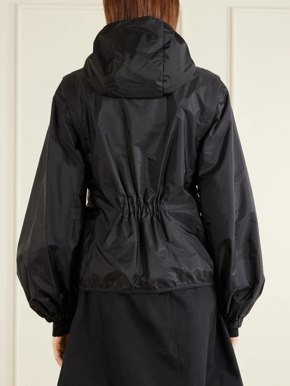 Back view of the Moncler Mirage Quilted Shell Jacket