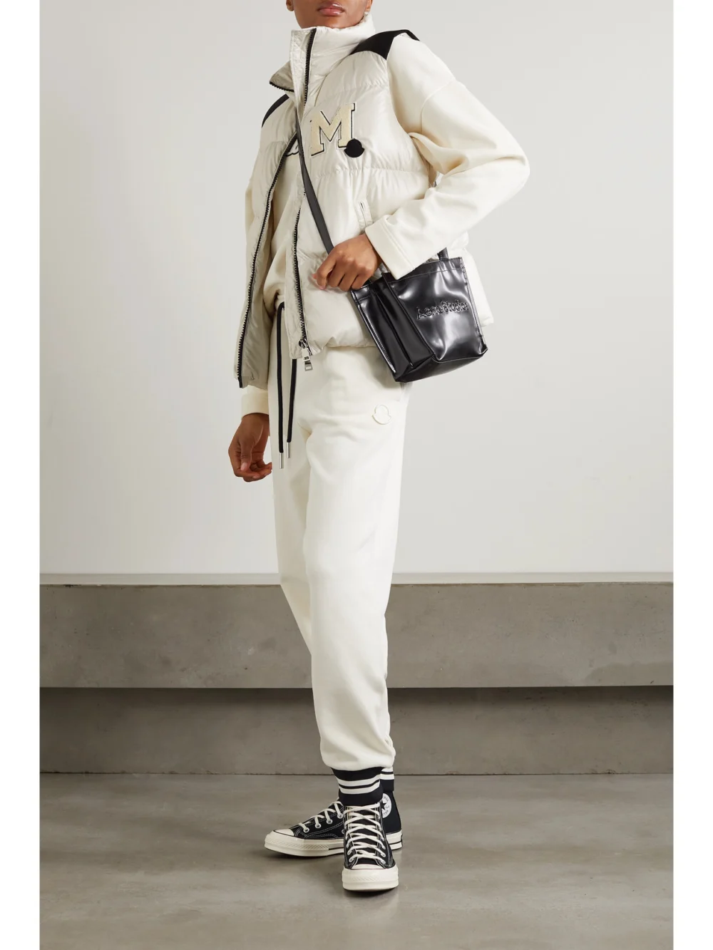 Moncler Oder Canvas-trimmed Quilted Recycled-shell Down Vest, worn by a model